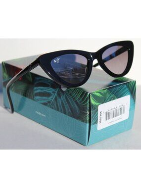 MAUI JIM Lychee POLARIZED Womens Sunglasses DSB891-02A Black/Silver NEW